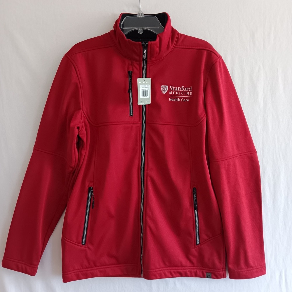 Trimark Full Zip Jacket Mens Medium Red New Stanford Medicine Softshell